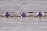 Sterling Silver Real Amethyst Bracelet