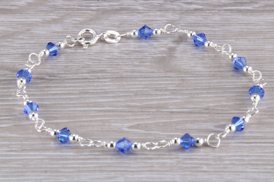 Sterling Silver Sapphire Look Bracelet