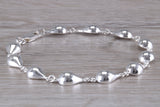 Sterling Silver Rear Drop Link Bracelet