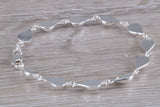 Sterling Silver Rear Drop Link Bracelet