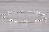 Ladies Wavy link silver bracelet, very smooth lines with hinged links and beautifully finished with a high polish, perfect gift solution