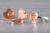 Love Heart Matching Ring, Earrings and Necklace