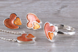 Love Heart Matching Ring, Earrings and Necklace