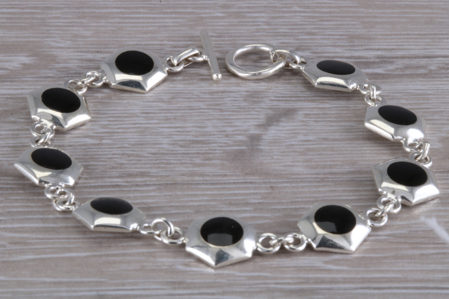 Sterling Silver Black Onyx Bracelet