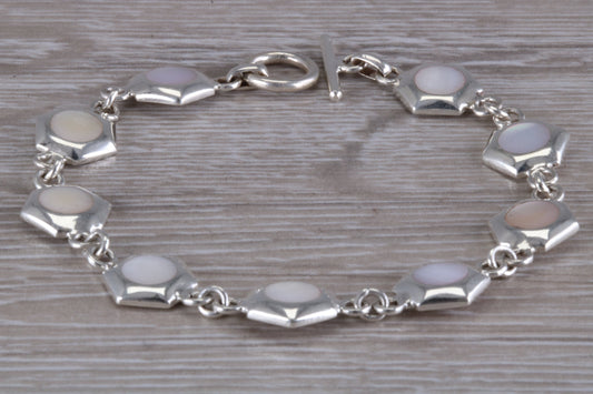 Sterling Silver Mother of Pearl Bracelet