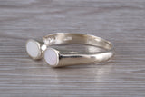 Silver Mother of Pearl open ended ring, sterling silver with mother of pearl inlay, suitable for all age groups, very unusual design