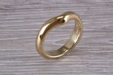 Abstract ring, made from your choice of 9ct yellow or white gold, solid and chunky feel, casual ring, thumb ring or shaped band, wishbone
