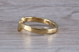 Abstract ring, made from your choice of 9ct yellow or white gold, solid and chunky feel, casual ring, thumb ring or shaped band, wishbone