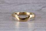 Abstract ring, made from your choice of 9ct yellow or white gold, solid and chunky feel, casual ring, thumb ring or shaped band, wishbone