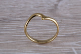 Abstract ring, made from your choice of 9ct yellow or white gold, solid but dainty feel, casual ring, thumb ring or shaped band, wishbone