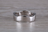 Abstract ring, made from your choice of 9ct yellow or white gold, solid and weighty feel, casual ring, thumb ring or shaped band, wishbone