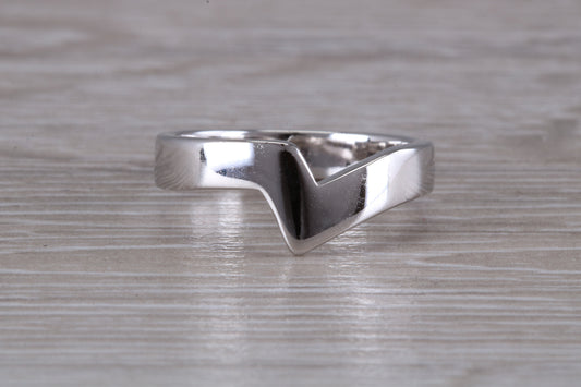 Abstract ring, made from your choice of 9ct yellow or white gold, solid and weighty feel, casual ring, thumb ring or shaped band, wishbone