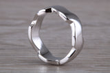 Abstract ring, made from your choice of 9ct yellow or white gold, solid and weighty feel, casual ring, thumb ring or shaped band, wishbone