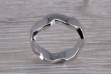 Abstract ring, made from your choice of 9ct yellow or white gold, solid and weighty feel, casual ring, thumb ring or shaped band, wishbone