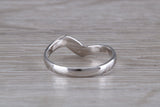 Abstract ring, made from your choice of 9ct yellow or white gold, solid but dainty feel, casual ring, thumb ring or shaped band, wishbone