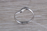 Abstract ring, made from your choice of 9ct yellow or white gold, solid but dainty feel, casual ring, thumb ring or shaped band, wishbone