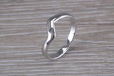 Abstract ring, made from your choice of 9ct yellow or white gold, solid but dainty feel, casual ring, thumb ring or shaped band, wishbone