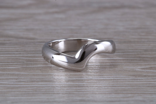 Abstract ring, made from your choice of 9ct yellow or white gold, solid and weighty feel, casual ring, thumb ring or shaped band, wishbone