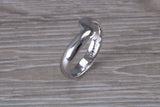 Abstract ring, made from your choice of 9ct yellow or white gold, solid and weighty feel, casual ring, thumb ring or shaped band, wishbone