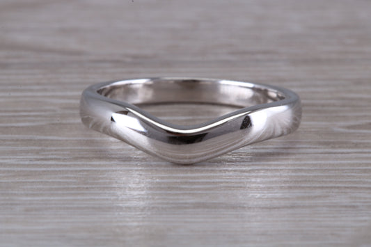 Abstract ring, made from your choice of 9ct yellow or white gold, solid and chunky feel, casual ring, thumb ring or shaped band, wishbone