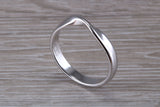 Abstract ring, made from your choice of 9ct yellow or white gold, solid and chunky feel, casual ring, thumb ring or shaped band, wishbone