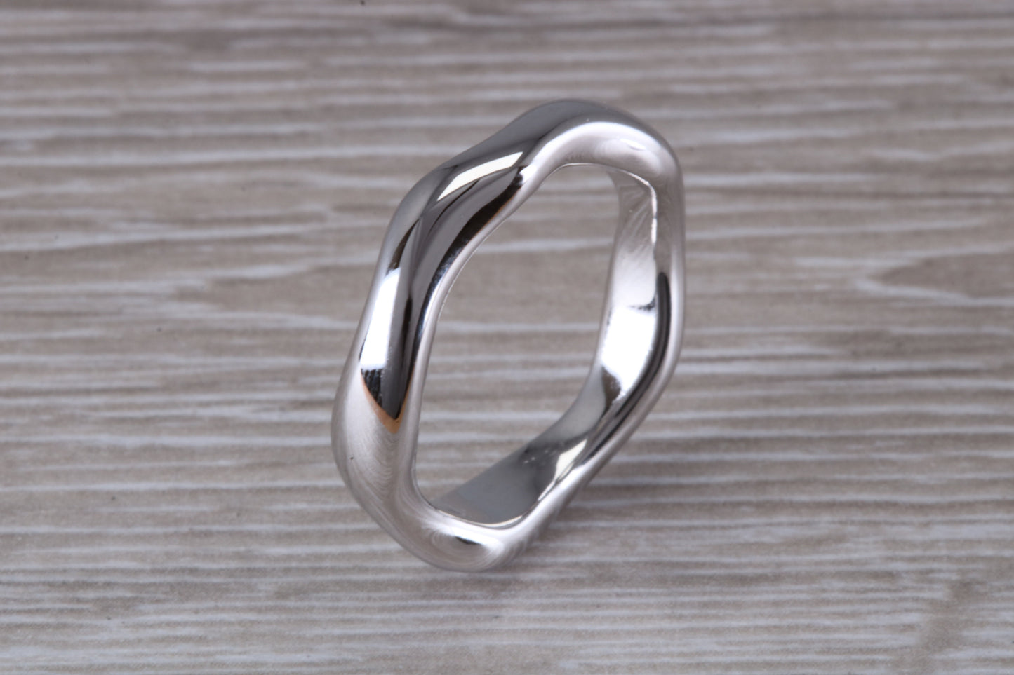 Abstract ring, made from your choice of 9ct yellow or white gold, solid and weighty feel, casual ring, thumb ring or shaped band, wishbone