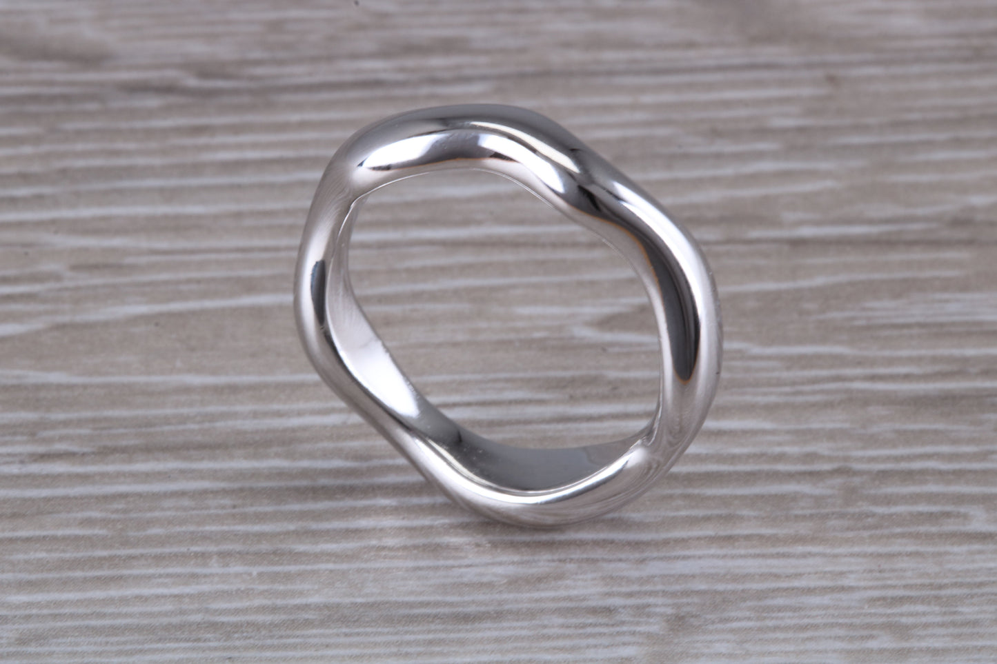 Abstract ring, made from your choice of 9ct yellow or white gold, solid and weighty feel, casual ring, thumb ring or shaped band, wishbone