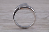 Abstract ring, made from your choice of 9ct yellow or white gold, solid and chunky feel, casual ring, thumb ring or shaped band, wishbone