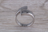 Abstract ring, made from your choice of 9ct yellow or white gold, solid and chunky feel, casual ring, thumb ring or shaped band, wishbone