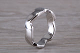 Abstract ring, made from your choice of 9ct yellow or white gold, solid and chunky feel, casual ring, thumb ring or shaped band, wishbone