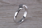 Abstract ring, made from your choice of 9ct yellow or white gold, solid and chunky feel, casual ring, thumb ring or shaped band, wishbone