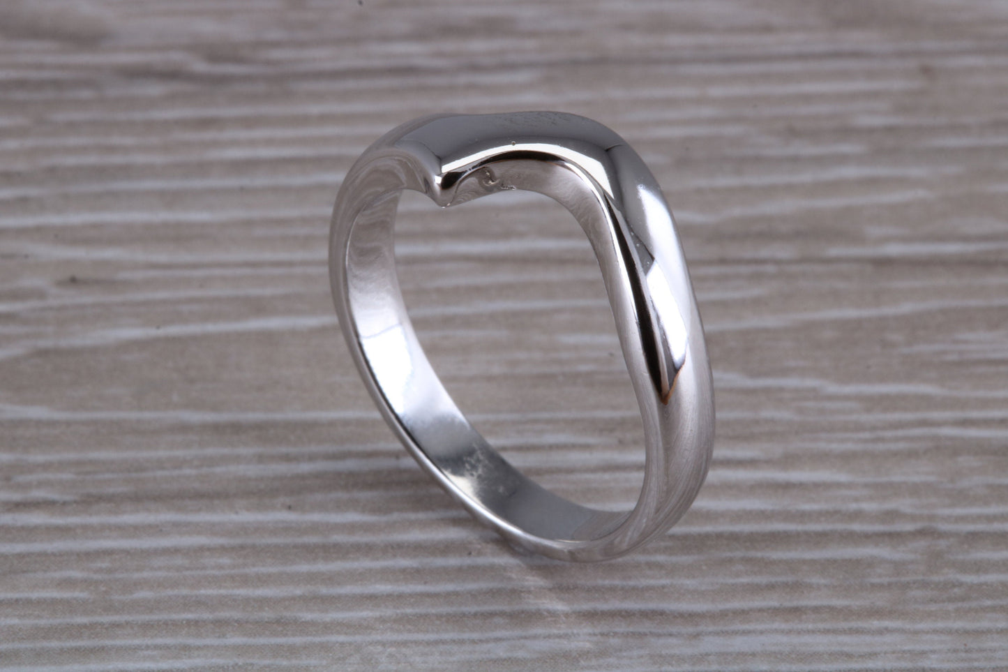 Abstract ring, made from your choice of 9ct yellow or white gold, solid and chunky feel, casual ring, thumb ring or shaped band, wishbone