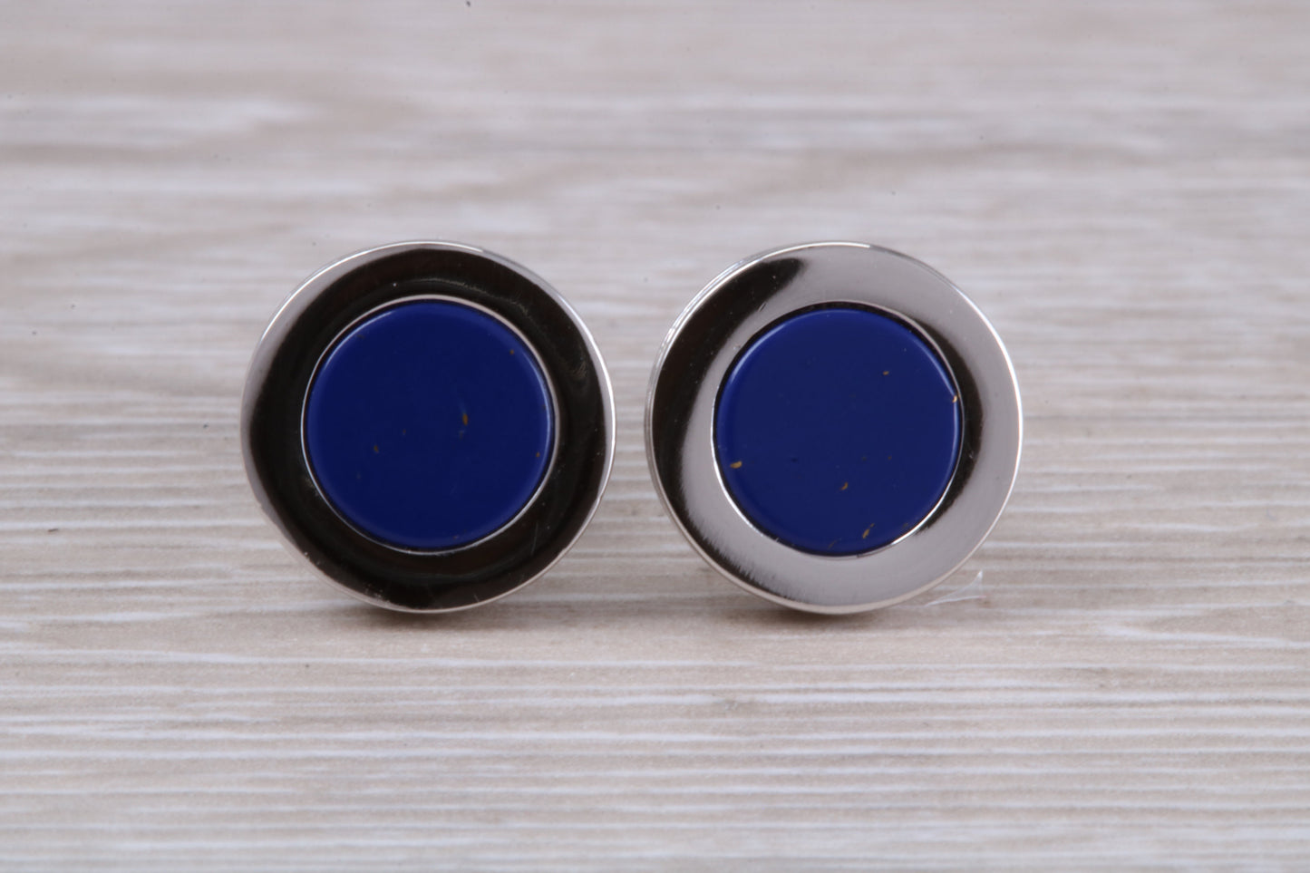 Lapis Lazuli set Sterling Silver Round Cufflinks