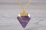 Real Amethyst Necklace set in Sterling Silver
