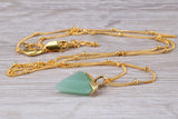 Real Emerald Necklace set in Sterling Silver