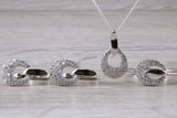 Sterling Silver Matching Earrings, Necklace and Ring