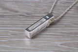 Sterling Silver Dressy Solitaire Necklace