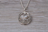 Sterling Silver Dressy C Z set Necklace