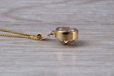 9ct Gold C Z set Solitaire Necklace