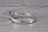Scroll design ring, solid silver with high polished finish, very dainty and suitable for all ages