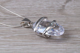 Stunning Large C Z set Silver Necklace