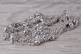Diamond Look 42 inch Long Chain, Made From Sterling Silver