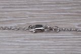 Diamond Look 42 inch Long Chain, Made From Sterling Silver