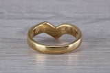 Abstract ring, made from your choice of 9ct yellow or white gold, solid and chunky feel, ideal as casual ring, thumb ring or shaped band