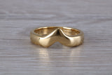 Abstract ring, made from your choice of 9ct yellow or white gold, solid and chunky feel, ideal as casual ring, thumb ring or shaped band
