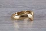 Abstract ring, made from your choice of 9ct yellow or white gold, solid and chunky feel, ideal as casual ring, thumb ring or shaped band