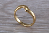 Abstract ring, made from your choice of 9ct yellow or white gold, solid and chunky feel, ideal as casual ring, thumb ring or shaped band