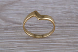Abstract ring, made from your choice of 9ct yellow or white gold, ideal as casual ring, thumb ring or shaped band