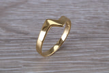 Abstract ring, made from your choice of 9ct yellow or white gold, ideal as casual ring, thumb ring or shaped band
