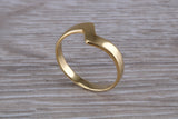 Abstract ring, made from your choice of 9ct yellow or white gold, ideal as casual ring, thumb ring or shaped band